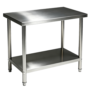 Commercial Stainless Steel 201 Workbench Shelf Brushed Matt Finish Modular Expandable Heavy-Duty Capacity Self-Cleaning <b>Kitchen</b> - Product Image 1