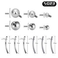 Kaishee Vente en gros Anneau fer à cheval en Titane G23 ASTM F136, Bijoux de piercing corporel pour sourcil, nez, oreille, tragus, cartilage, hélix