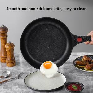 Poêle à frire antiadhésive en aluminium avec <span class=keywords><strong>poignée</strong></span> <span class=keywords><strong>amovible</strong></span>, ensemble <span class=keywords><strong>de</strong></span> cuisson à induction peu encombrant, poêle à frire à <span class=keywords><strong>poignée</strong></span> détachable pour la maison et le camping - Product Image 3