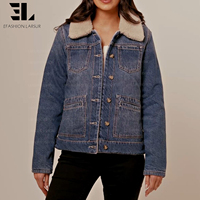 Veste en jean classique pour femme LARSUR, fabriquée sur mesure, réversible, doublée de jacquard, style western, cowgirl, camionneur
