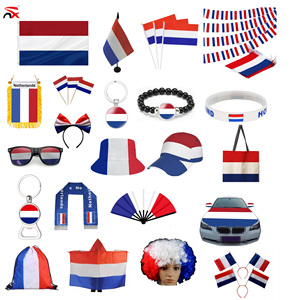 Set de Animación para Fanáticos del Fútbol de los Países Bajos al por Mayor, Bufanda con la <span class=keywords><strong>Bandera</strong></span> de los Países Bajos, Gafas de Sol, Pinturas Faciales, Capa con la <span class=keywords><strong>Bandera</strong></span> - Product Image 1