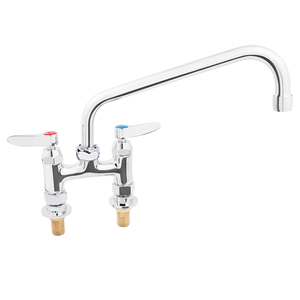 Robinet de cuisine commercial moderne de 10 pouces à montage sur plan, cartouche céramique robuste, mitigeur rotatif pour hôtels - Product Image 1