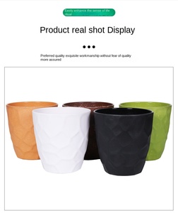 Ensemble de pots de fleurs décoratifs de haute qualité pour la maison et le bureau, <span class=keywords><strong>prix</strong></span> d'usine, imitation céramique, design romain, utilisation sur le bureau ou au sol - Product Image 2