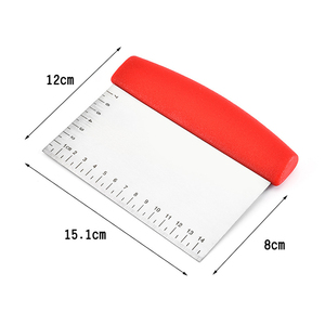 Thép không gỉ Pastry bột <span class=keywords><strong>scraper</strong></span> đa mục đích bánh pizza bánh mì bột <span class=keywords><strong>scraper</strong></span> với đo dấu hiệu - Product Image 6