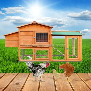 Gallinero de doble capa impermeable, Jaula de madera para animales, casa de madera para mascotas, sólido, transpirable, fácil de montar al aire libre