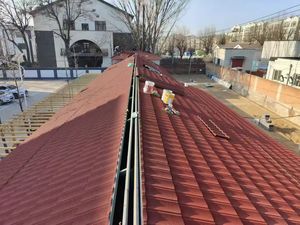 Trọng lượng nhẹ đá tráng kim loại mái ngói đồng nghĩa lợp thép Slate dân cư tái lợp - Product Image 4