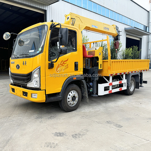 Camion benne 4x4 de 3 tonnes avec treuil électrique et grue à flèche hydraulique, grue mobile sur camion Shaanxi - Product Image 3