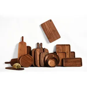 定制设计工厂胡桃木山毛榉木砧板供应商激光雕刻木材服务木块砧板