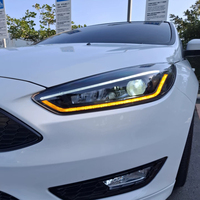 Phare de projecteur Bi-LED modifié avec DRL séquentiel compatible Ford Focus MK3 2015-2017, installation Plug and Play, amélioration du phare avant