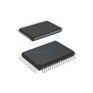 Composants électroniques originaux intégrés MB89P625PF-G-LE1 64 BQFP, service complet - Product Image 1