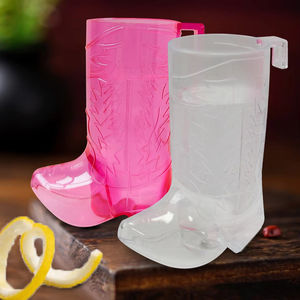 Creative PS Plastic Mini Cowboy Boot <b>Shot</b> <b>Glasses</b> 2 oz (50-60ML) Reusable BPA-Free Recyclable Custom Hook Made Vietnam Party Use - Product Image 3