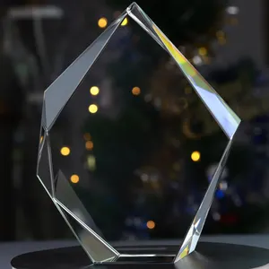 Premium Bevel Edge K9 3D Photo Crystal Iceberg Crystal Prestige Laser Engraved Glass Awards Trophies