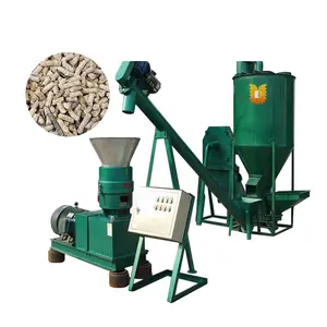 1 Mm Alfalfa Pelletizer Floating Fish Cat Food Pellets Extruder Animal Fodder Cattle Feed Pellet Milling Making Machine Malaysia