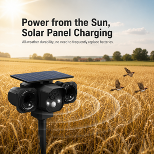 Ahuyentador de Animales Solar para Exteriores 360 °   Ahuyentador Ultrasónico Activado por Movimiento, Impermeable, para Protección Contra Predadores en Jardín, Granja, Patio y Campo - Product Image 2
