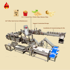 300kg/500kg/1000kg Half Gebakken Frieten Aardappelchips Maken Machine Cassave Vinger Productielijn - Product Image 1