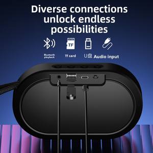 25โมเดลใหม่ TF Card USB แฟลชไดรฟ์คอมพิวเตอร์เสียบปลั๊กสำหรับลำโพงกลางแจ้งแบบพกพาซับวูฟเฟอร์ขนาดเล็ก RGB ไฟ LED แบตเตอรี่ - Product Image 3