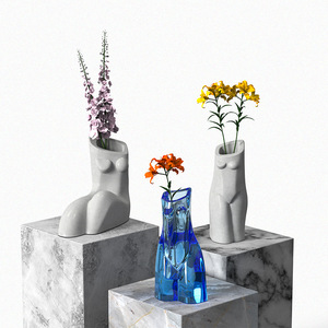 GC Diy moule epoxy crystal drop resin molds human vase table ornaments moldes de silicona para resina