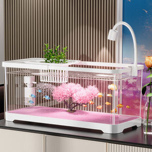 Akuarium Meja Kecil Transparan Tinggi dari Bahan Plastik Tebal untuk Ruang Tamu - Product Image 4