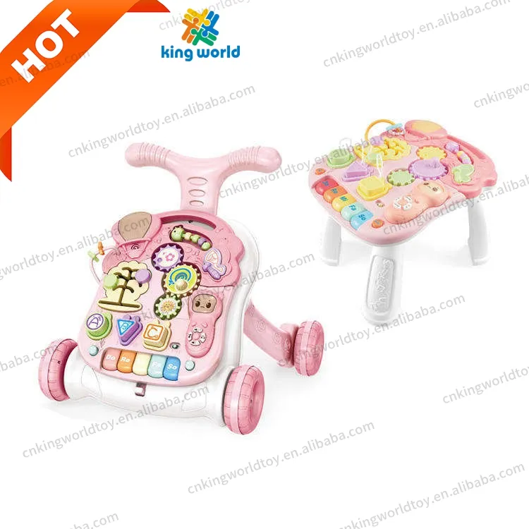 High Quality Kids Toddler 5 In 1 Learning Table Walker New Design Baby Walker Baby Stroller with Wheels