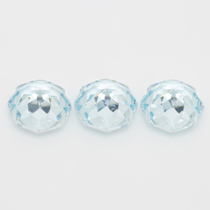 Wuzhou synthétique pierre précieuse 8mm bleu mer clair octogonal Rose coupe Zircon pierre nue bijoux à bricoler soi-même - Product Image 3
