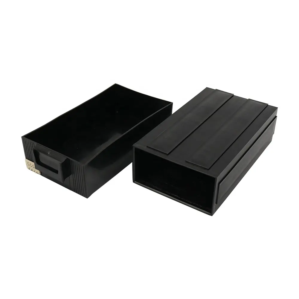 QXR Emebiol Q-DB3 253*140*70mm High quality black plastic conductive ESD drawer bin box