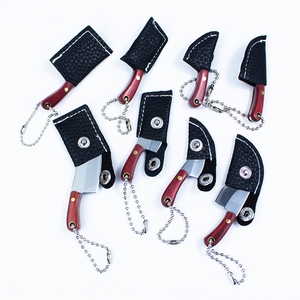 Mini Navaja de Bolsillo con Llavero y Funda de Cuero, Pequeños Cuchillos EDC, Abridor de Cajas de Paquetes Express - Product Image 1