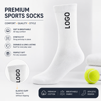 Chaussettes personnalisées OEM, faible MOQ, chaussettes de sport athlétiques de qualité supérieure, logo personnalisé, chaussettes de sport en coton doux pour l'entraînement physique