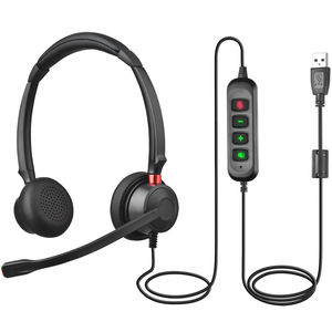 Ll-h66พร้อมไมโครโฟนลดเสียงรบกวนสำหรับพีซีหูฟังงานประชุมผ่านเว็บ - Product Image 1