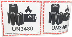 Etichetta di Avvertenza UN3480 per <span class=keywords><strong>Spedizione</strong></span> di Batterie agli Ioni di Litio, Etichetta di Cura durante il Trasporto - Product Image 4
