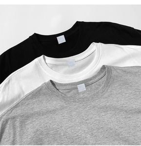 Camisetas personalizadas 100% algodón pulóver hombres camiseta <span class=keywords><strong>blanca</strong></span> Casual Camisas Basicas Blancas camisetas en relieve personalizadas - Product Image 5