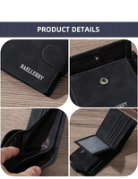 Dompet Pria Minimalis Tipis Baru Baellerry 2026, Dompet Bisnis Pendek dengan Tempat Kartu, Slot Kartu PU yang Dapat Dilepas