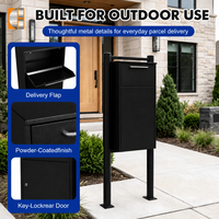 Buzón de Paquetería Comercial Independiente de 38L, de Acero, Impermeable y con Cerradura, para Proyectos Personalizados de Exterior OEM