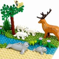 Set de Bloques de Construcción del Mundo Animal, Diorama de Zoológico MOC, Ladrillos de Escena, Rompecabezas 3D, Juguete de Construcción, Regalo Educativo para Todas las Edades
