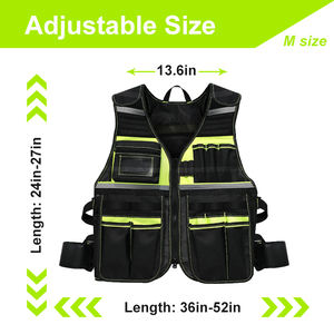 Gilet Portautensili per Uomo con Cinghia Regolabile, Gilet Riflettente di Sicurezza per Elettricisti, Falegnami, Operai Edili - Product Image 5