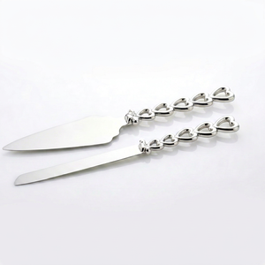,irror Silver Heart Handle Cake Server And Knife Set Stainless Steel Mirror Polish For Table Decor Events Cafe And <b>Gift</b> <b>Hampers</b> - Product Image 1