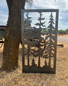 Factory Outdoor Laser Cut Corten Steel Garden <b>Screen</b> Design <b>Decorative</b> Fence Panel Factory Custom Made - Product Image 4