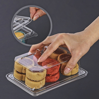 Boîtes à pâtisserie jetables en plastique PET transparent pour gâteaux, desserts, biscuits, rouleaux suisses, contenants alimentaires avec couvercles