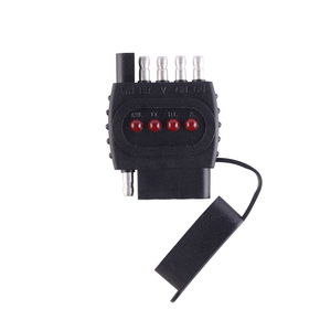 Testeur de câblage <span class=keywords><strong>pour</strong></span> remorque, de <span class=keywords><strong>Circuit</strong></span> lumineux 12V plat remorque à 4 broches, de connexion LED, nouvelle version - Product Image 1