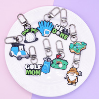 Porte-clés en PVC Série Dessin Animé Balle de Golf Modèle 25076 - Couleur et Logo Personnalisables - Cadeau Best-Seller pour Pendentif de Sac