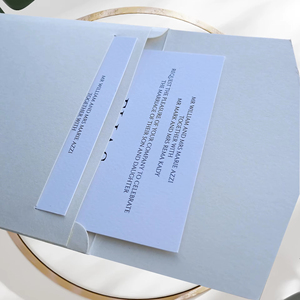 2026 Elegant White Wedding Invitation Card Letterpress <b>Printed</b> Matte Finish Customized Rectangle Paper Invite - Product Image 3