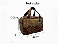 Sac de rangement multifonctionnel American Mahjong, motif léopard, grande capacité, sac à main zippé 30CM, pour ranger les outils de jeu de Mahjong