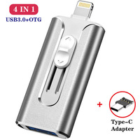 Clé USB 3.0 en métal créative à trois fonctions (OTG) pour téléphones Android, avec gravure de logo, vente en gros, nouveauté