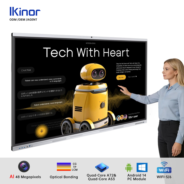 75inch 4K Interactive Whiteboard LCD Touch Screen with WiFi for Teaching & Conference Use-Ikinor IK75