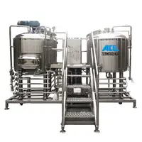 Harga Pabrik 200l 500l 1000l 1500l Bir Mikro Dua Kapal Sistem Brewhouse Peralatan Pembuat Bir