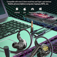 E11 Kablolu Tip-C 3.5mm Kulak İçi Müzik Kulaklıkları ve Oyun/Yayın Canlı Yayını/Günlük Spor Kulaklıkları Mikrofonlu Kulaklık Seti