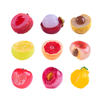 Kawaii 3d bricolage miniature maison kit résine charme brillant lumineux coloré fruits légumes fruits bébés jouet surprise pour sac aveugle