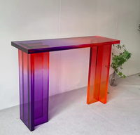 Fabrik Großhandel Gradient Frosted Modern Lucite Tisch Acryl Couch tisch für Wohnzimmer