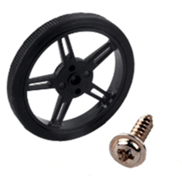 Feetech FS90R Mini 60*8mm Robot Car with Micro Servo Electric RC Hobby Part for Robot and Airplane PC Plastic Wheel