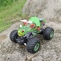 Véhicule tout-terrain télécommandé sans fil avec portée de 50 m, lumières, musique, batterie rechargeable, voiture monstre Bigfoot pour garçons