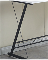 Bureau d'ordinateur pliable en forme de L de haute qualité pour bureau à domicile Design moderne avec coin rond pour une utilisation dans la chambre à coucher Fabriqué en Chine